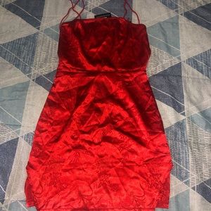 Red Satin Dress (Cute for Valentines)